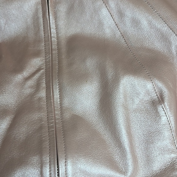 Dialogue Pink Authentic Leather Jacket Size Medium - Picture 13 of 16